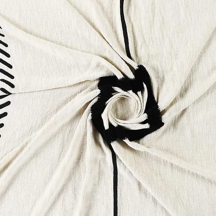 Anna Black And White Diamond Throw