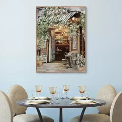Annabella Parisian Bistro Framed Canvas Art Print