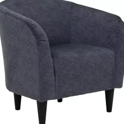 Anthracite Blue Aston Barrel Accent Chair