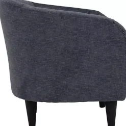 Anthracite Blue Aston Barrel Accent Chair