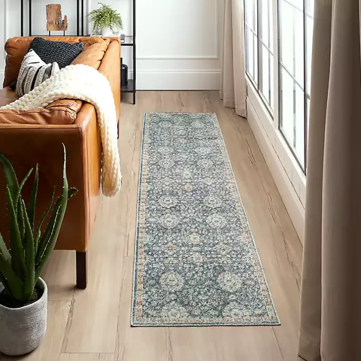 Anthracite Granary Floral Runner, 2x10