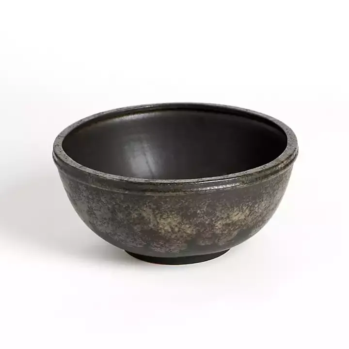 Antique Black Ceramic Decorative Bowl