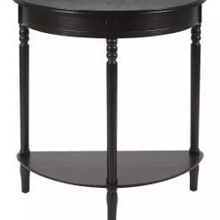 Antique Black Half Round Console Table