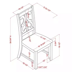 Antique Blue Upholstered Dining Chairs, Set of 2