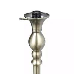 Antique Brass and Marbleized Glass Torchiere