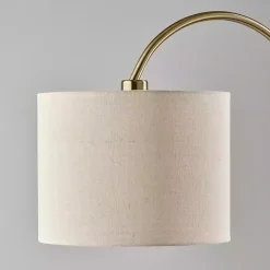 Antique Brass Arched Adjustable Table Lamp