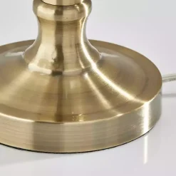 Antique Brass Arched Adjustable Table Lamp