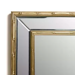 Antique Brass Bamboo Wall Mirror