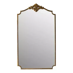 Antique Brass Metal Vertical Wall Mirror
