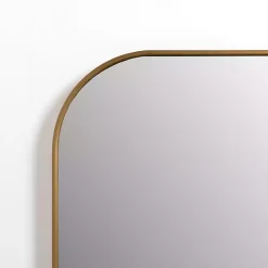 Antique Brass Nouveau Wide Arch Wall Mirror