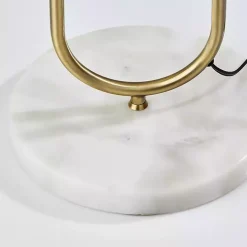 Antique Brass Side Table Floor Lamp