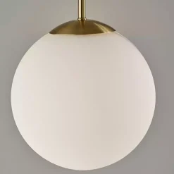 Antique Brass Side Table Floor Lamp