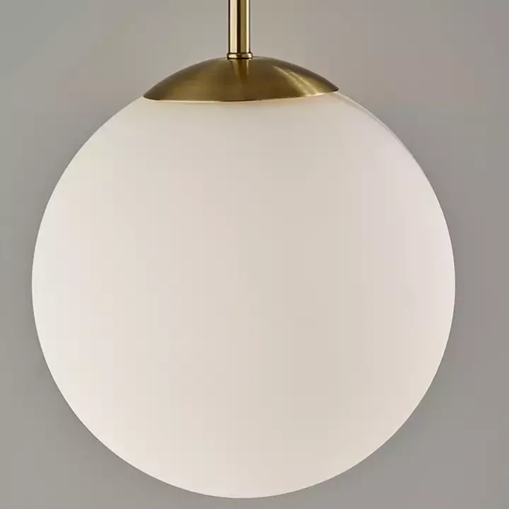 Antique Brass Side Table Floor Lamp