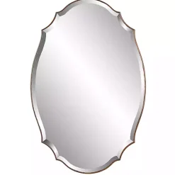 Antique Bronze Curved Wall Mirror