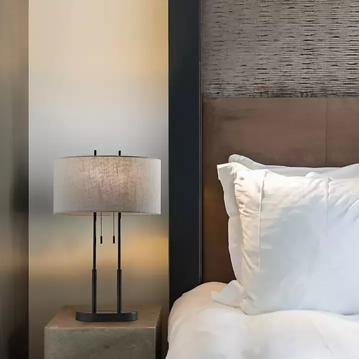 Antique Bronze Duet Table Lamp