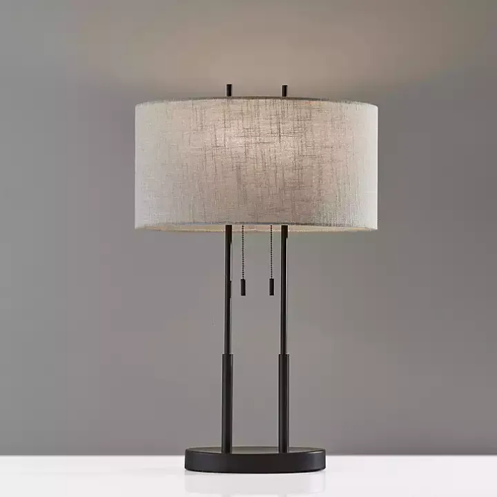 Antique Bronze Duet Table Lamp