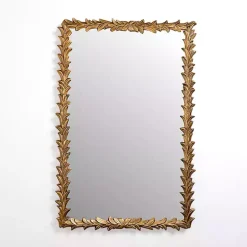 Antique Bronze Leaf Frame Wall Mirror