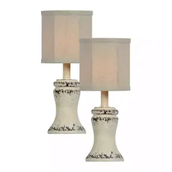 Antique Cream Bella Mini Lamps, Set of 2