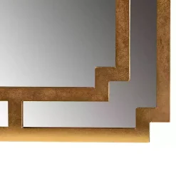 Antique Gold Geometric Overlay Wall Mirror