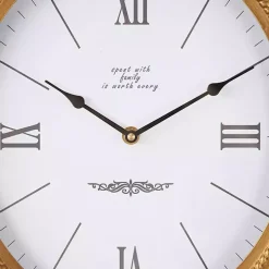 Antique Gold Metal Scroll Wall Clock