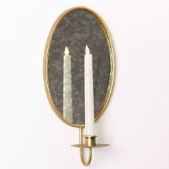 Antique Gold Mirrored Wall Sconce