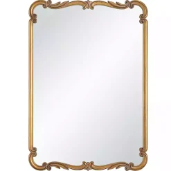 Antique Gold Ornate Rectangular Wall Mirror