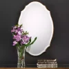 Antique Gold Rounded Edge Wood Wall Mirror