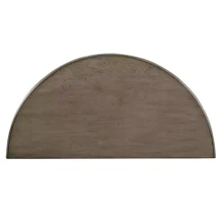 Antique Gray Demilune Side Table