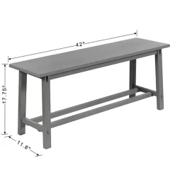 Antique Gray Wood Noah Bench