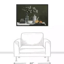 Antique Green Still Life Canvas Art Print