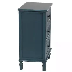 Antique Navy 3-Drawer Winnie Accent Table