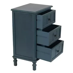 Antique Navy 3-Drawer Winnie Accent Table