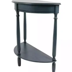 Antique Navy Half Round Console Table