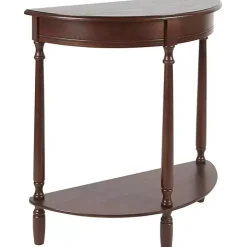 Antique Walnut Half Round Console Table