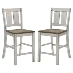Antique White & Ash Brown 2-pc. Counter Stool Set