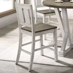 Antique White & Ash Brown 2-pc. Counter Stool Set