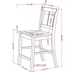 Antique White & Ash Brown 2-pc. Counter Stool Set