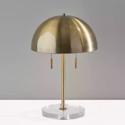 Antiqued Brass Dome Shade Table Lamp