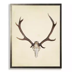 Antler in Pewter Framed Art Print