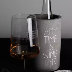 Any Time is Wine Time Concrete Wine Bottle Cooler