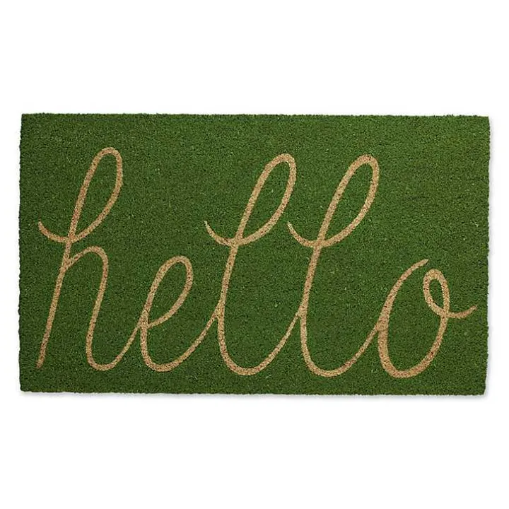 Apple Green Hello Doormat