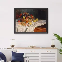 Apples and Grapes Framed Canvas Art Print