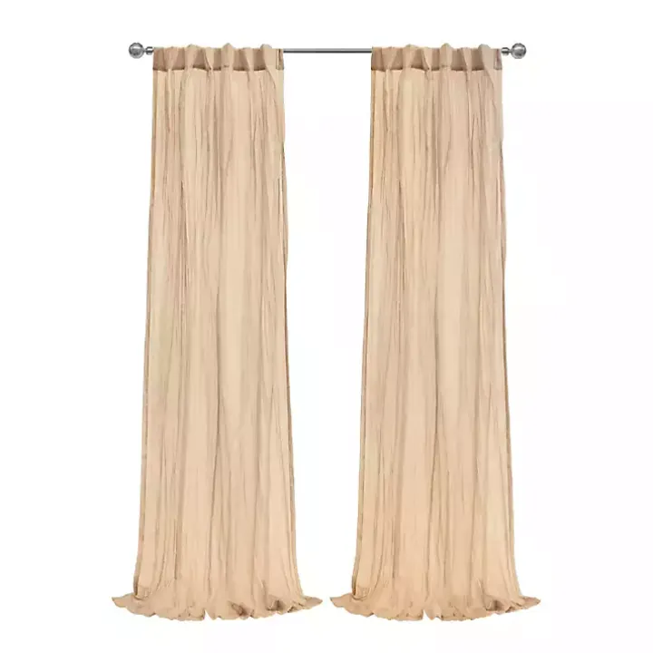 Apricot Paloma Curtain Panel, 95 in.