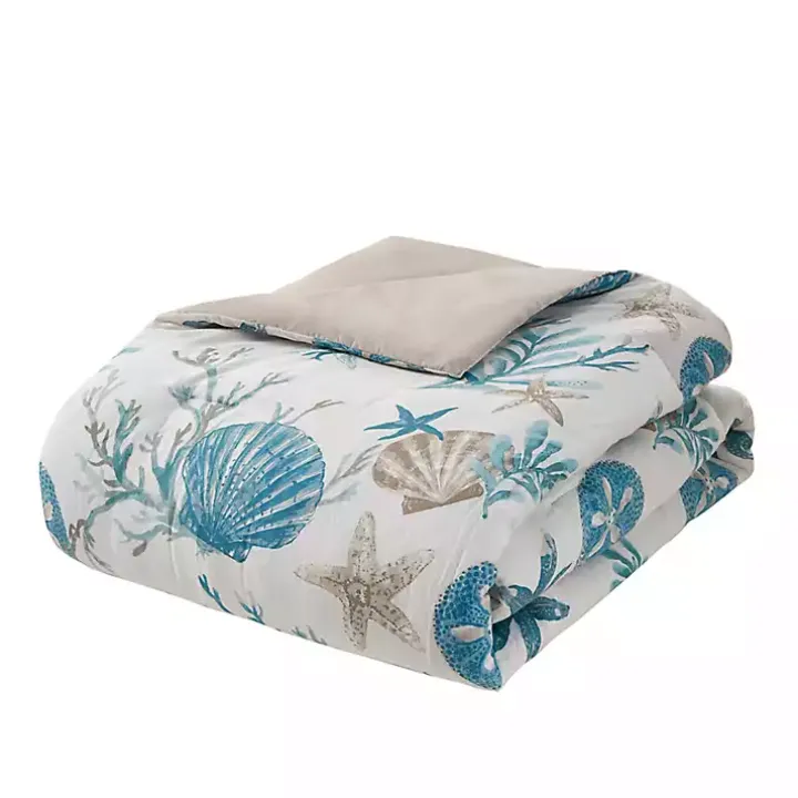 Aqua Coastal 7-pc. Queen Comforter Set