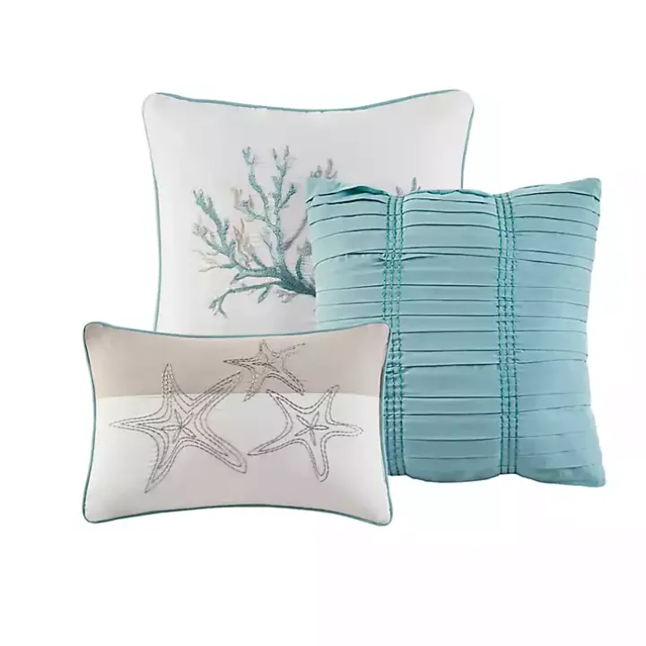 Aqua Coastal 7-pc. Queen Comforter Set