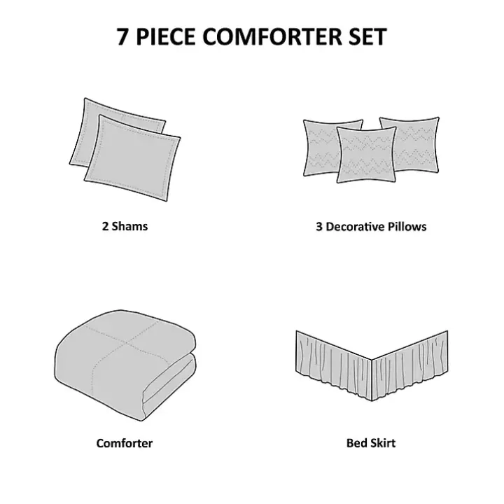 Aqua Coastal 7-pc. Queen Comforter Set