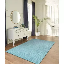 Aqua Intertwine Indoor/Outdoor Area Rug, 7x9