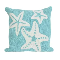 Aqua Sea Gems Outdoor Throw Pillow