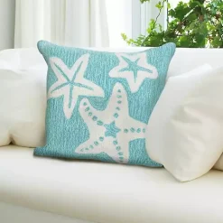 Aqua Sea Gems Outdoor Throw Pillow