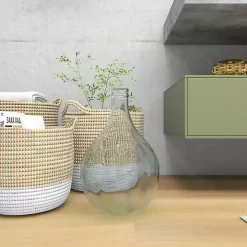 Aqua Teardrop Glass Tabletop Decorative Vase